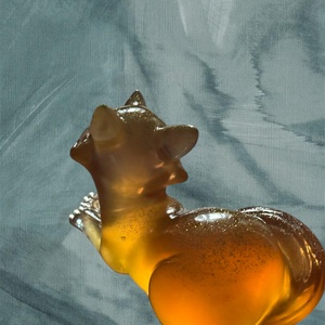 Fekvő róka dísztárgy - otthon & életmód - dekoráció - dísztárgy - Meska.hu