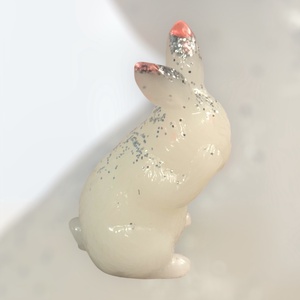 Fehér nyuszidísztárgy - otthon & életmód - dekoráció - dísztárgy - Meska.hu