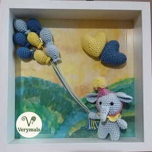 Babaköszöntő kép, Otthon & Életmód, Dekoráció, Kép & Falikép, 3d képek, Horgolás, MESKA