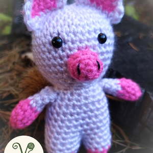 Móric horgolt malacka - Meska.hu