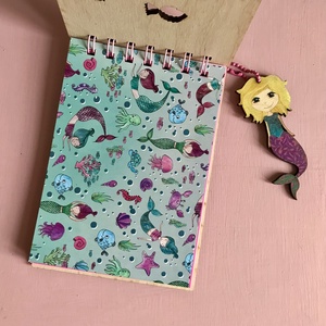 Füzet sellővel lánykáknak - otthon & életmód - papír, írószer - jegyzetfüzet & napló - Meska.hu