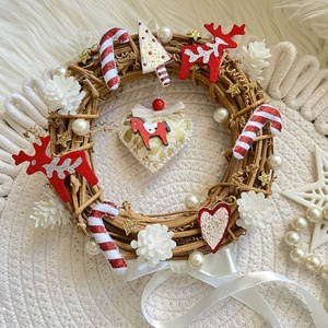 Karácsonyi koszorú - karácsony - karácsonyi lakásdekoráció - karácsonyi lakásdíszek - Meska.hu