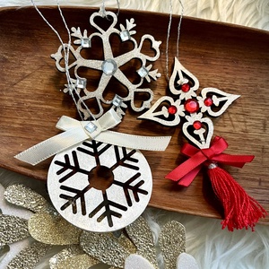 Karácsonyi díszek, Karácsony, Karácsonyi lakásdekoráció, Karácsonyfadíszek, Festett tárgyak, MESKA