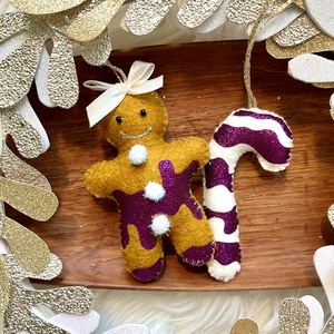 Karácsonyi díszek, Karácsony, Karácsonyi lakásdekoráció, Karácsonyfadíszek, Varrás, MESKA