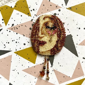 Arckép kitűző - foglalt - ékszer - kitűző és bross - Meska.hu