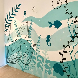 Falfestés osztályterembe - baba - mama - babaszoba-dekoráció - babaszoba dekoráció - Meska.hu