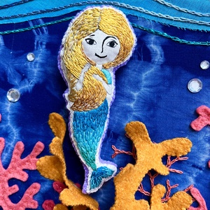 Hímzett sellő baba - játék & sport - baba & babaház - baba - Meska.hu