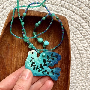 Madaras nyaklánc - ékszer - nyaklánc - gyöngyös nyaklánc - Meska.hu