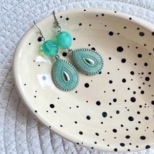 türkiz fülbevaló - Meska.hu