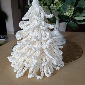 Horgolt karácsonyfa  - karácsony - adventi díszek - adventi asztaldísz - Meska.hu