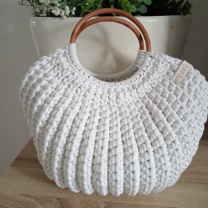 Kosártáska , Táska & Tok, Bevásárlás & Shopper táska, Shopper, textiltáska, szatyor, Horgolás, MESKA