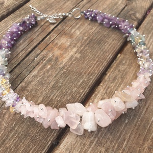 Ásvány chips nyaklánc  - ékszer - ékszerszett - Meska.hu