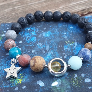 Naprendszer karkötő - ékszer - karkötő - gyöngyös karkötő - Meska.hu