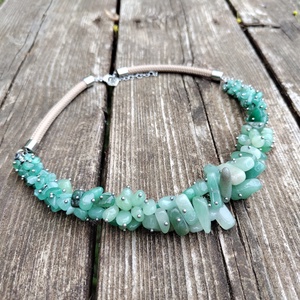 Zöld aventurin nyaklánc  - ékszer - ékszerszett - Meska.hu