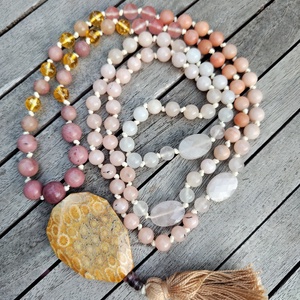 Ásványgyöngy mala nyaklánc  - ékszer - ékszerszett - Meska.hu