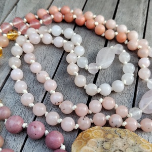 Ásványgyöngy mala nyaklánc  - ékszer - ékszerszett - Meska.hu