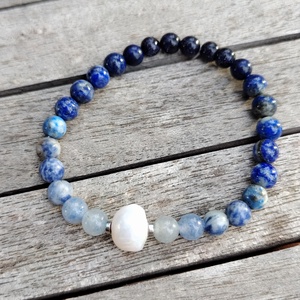 Ásványgyöngy karkötő édesvízi gyönggyel - ékszer - karkötő - gyöngyös karkötő - Meska.hu Ásványgyöngy karkötő édesvízi gyönggyel - ékszer - karkötő - gyöngyös karkötő - Meska.hu