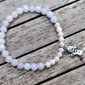 Karácsonyi ásványgyöngy karkötő  - ékszer - karkötő - gyöngyös karkötő - Meska.hu