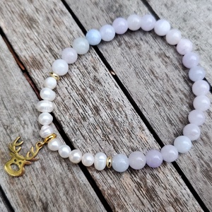 Karácsonyi ásványgyöngy karkötő  - ékszer - karkötő - gyöngyös karkötő - Meska.hu