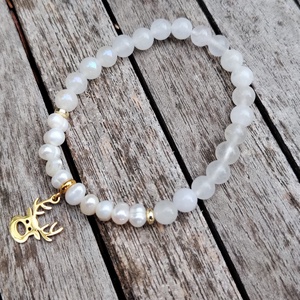 Karácsonyi ásványgyöngy karkötő  - ékszer - karkötő - gyöngyös karkötő - Meska.hu