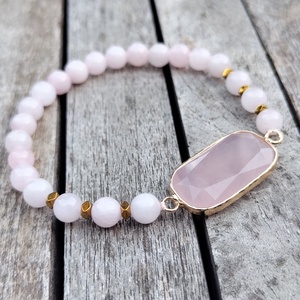 Rózsakvarc karkötő - Meska.hu