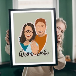 Egyedi AJÁNDÉK digitális portré  - Meska.hu