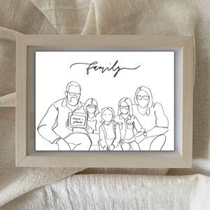 CSALÁDI Vonalrajz - Rólatok portré - nyomtatással - művészet - grafika & illusztráció - digitális - Meska.hu