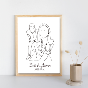 Portré RÓLATOK - Vonalrajz - nyomtatással - Meska.hu