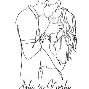 Örökké együtt - nászajándék portré - nyomtatással - esküvő - emlék & ajándék - nászajándék - Meska.hu