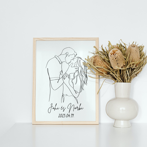 Örökké együtt - nászajándék portré - nyomtatással - Meska.hu