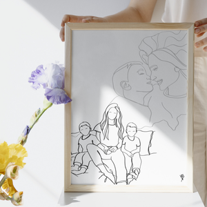 Anyák napi meglepetés Portré - egyedi, minimalista és letisztult ajándék - Meska.hu