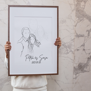 Két képből - Nászajándék az ifjú párról - nyomtatással, Esküvő, Emlék & Ajándék, Nászajándék, Fotó, grafika, rajz, illusztráció, MESKA