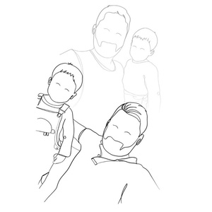 Portré RÓLATOK - Vonalrajz - nyomtatással - művészet - portré & karikatúra - portré - Meska.hu