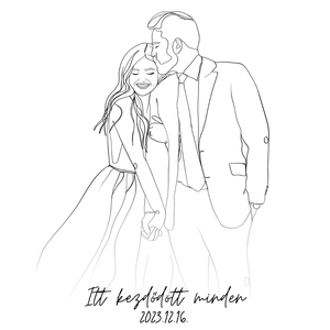 Portré RÓLATOK - Vonalrajz - nyomtatással - művészet - portré & karikatúra - portré - Meska.hu