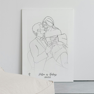 Egyedi vonalrajz Rólatok vagy ajándékba - nyomtatással - Meska.hu