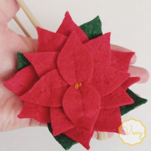 Mikulásvirág fejpánt - ruha & divat - sál, sapka, kendő - fejpánt - Meska.hu