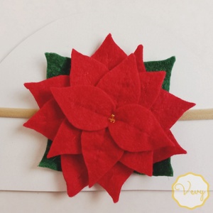 Mikulásvirág fejpánt - ruha & divat - sál, sapka, kendő - fejpánt - Meska.hu