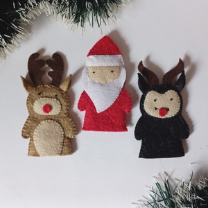 Krampusz ujjbáb - játék & sport - bábok - ujjbáb - Meska.hu