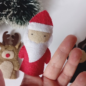 Mikulás ujjbáb szett - játék & sport - bábok - ujjbáb - Meska.hu