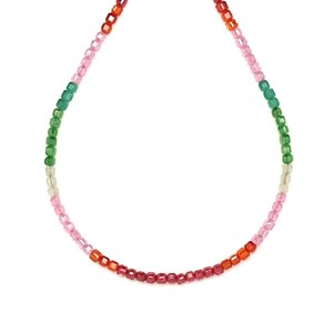 Cirkon faz. mix vörös zöld rózsaszín korong 2x3mm  ékszerkészítő alapanyag (füzér), Kellékek & szerszámok, Ásvány alapanyag, Ásványfüzér, , MESKA