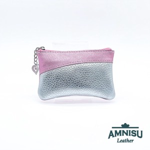 Metál rózsaszín - ezüst ívelt egy cipzáras kulcstartó C4001-1008 -  - Meska.hu