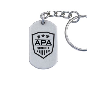 Apa security acél medálos kulcstartó - Meska.hu