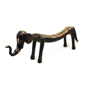 Réz figura elefánt antik 7x23cm, , , MESKA