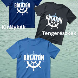 Balaton hajó kormányos póló - ruha & divat - férfi ruha - póló - Meska.hu