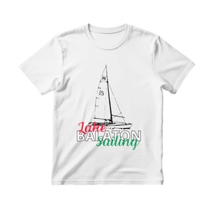 Lake Balaton Sailing, vitorlás magyar színekkel pamut póló, férfi, női és gyerek verzióban is - ruha & divat - férfi ruha - póló - Meska.hu