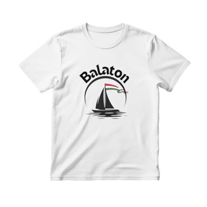 Vitorlás magyar lobogóval, Balaton feliratos pamut póló, gyerek méret is - Meska.hu