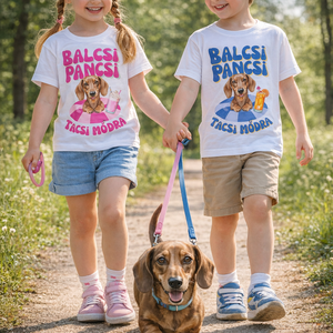 Balcsi Pancsi tacskós Balaton pamut póló, gyerek és felnőtt - ruha & divat - gyerekruha - póló - Meska.hu