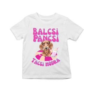 Balcsi Pancsi tacskós Balaton pamut póló, gyerek és felnőtt - Meska.hu