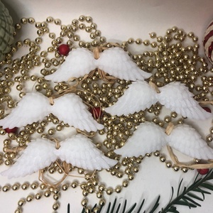 Viaszműves Illatos angyalszárnyak karácsonyfadísz csomag - fehér, Karácsony, Karácsonyi lakásdekoráció, Karácsonyfadíszek, Gyertya-, mécseskészítés, MESKA