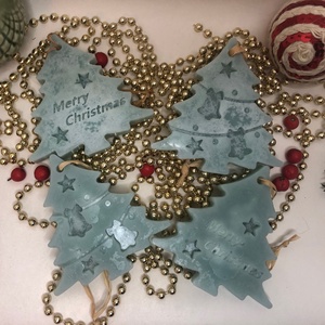 Viaszműves Illatos fenyő karácsonyfadísz csomag - türkiz, Karácsony, Karácsonyi lakásdekoráció, Karácsonyfadíszek, Gyertya-, mécseskészítés, MESKA